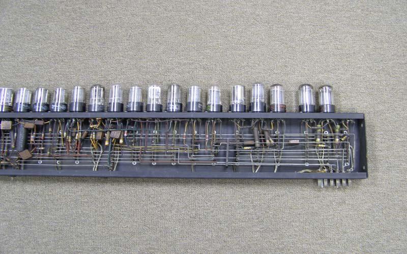 ENIAC Decade Ring Counter on Display | The decade ring counter added and stored numbers. Ten flip-flop circuits, which were interconnected to count digit pulses, formed a decade ring counter. (Courtesy of the Jean JENNINGS Bartik Computing Museum.)