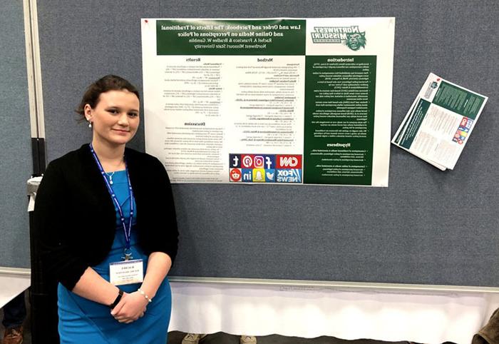 Rachel Francisco presented her research, “Law and Order and Facebook: The effects of traditional and online media on perceptions of police,” last month at the Society for Personality and Social Psychology Conference in Portland, Oregon. (Submitted photo)