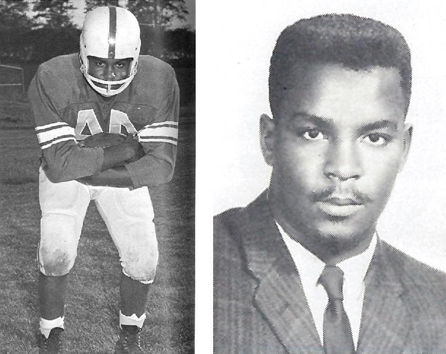 Joe 贝尔 was a member of the Bearcat football team from 1959 to 1962 and became Northwest's first African American graduate in 1963. (铁塔年鉴照片)
