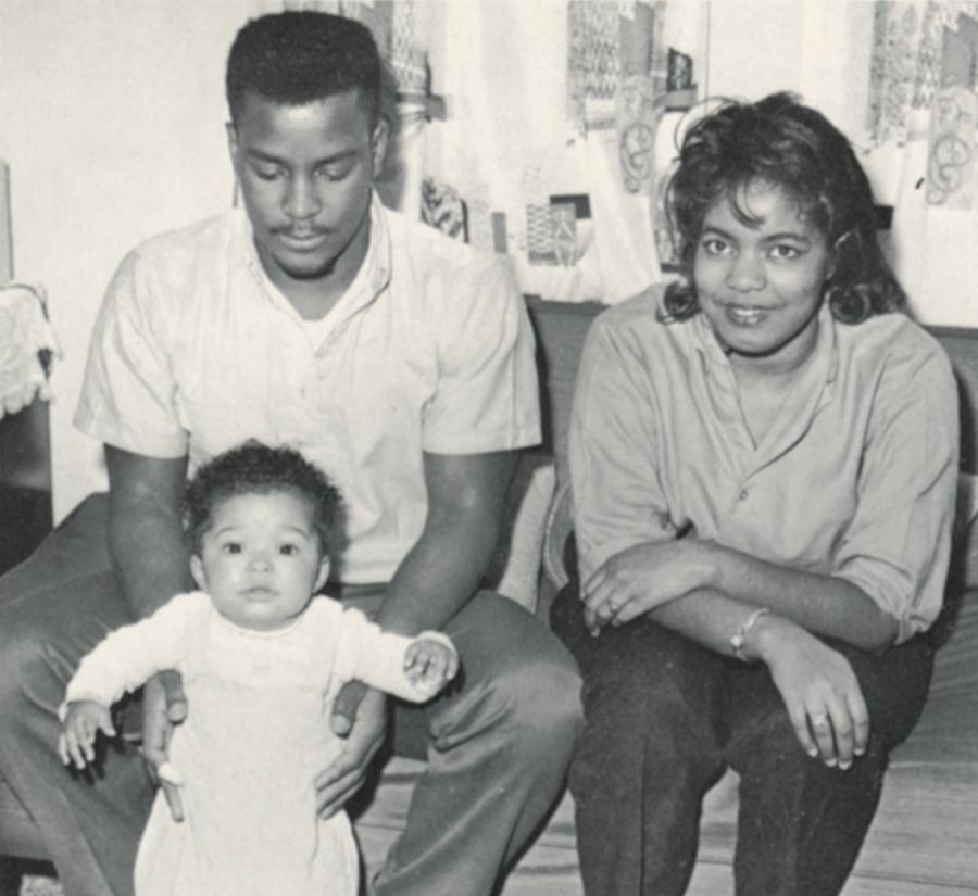 Joe and 朱迪 贝尔 were pictured in the 1962 Tower yearbook with their son, 克里斯. (铁塔年鉴照片)
