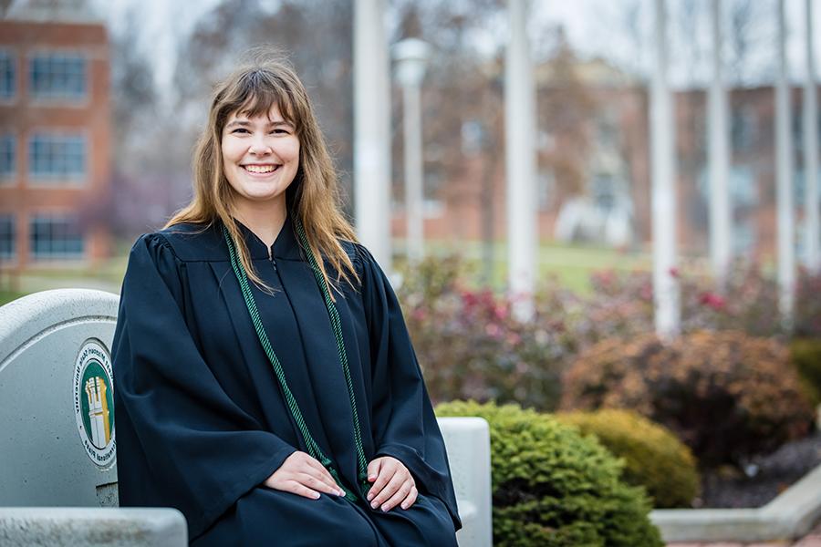 Jamie Thygesen, a native of Danville, Kentucky, graduated from Northwest with a bachelor's degree in theatre with an emphasis in technical and design. (Photo by Todd Weddle/Northwest Missouri State University) 